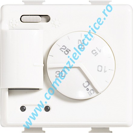 TERMOSTAT ELECTRONIC VARA/IARNA BTICINO MATIX, 2 MODULE, ALB