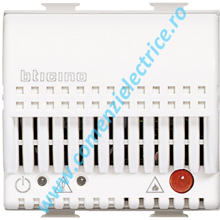 REPETITOR SEMNAL PENTRU DETECTARE GAZ BTICINO MATIX, 2 MODULE, ALB