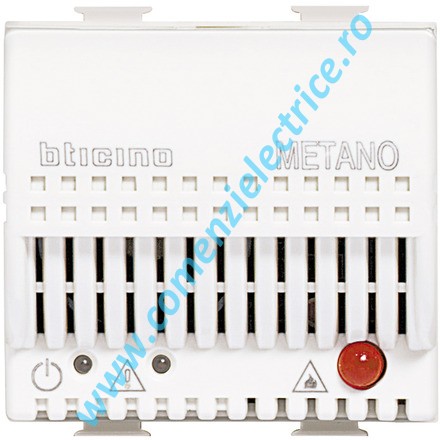 DETECTOR GAZ METAN BTICINO MATIX, 2 MODULE, ALB