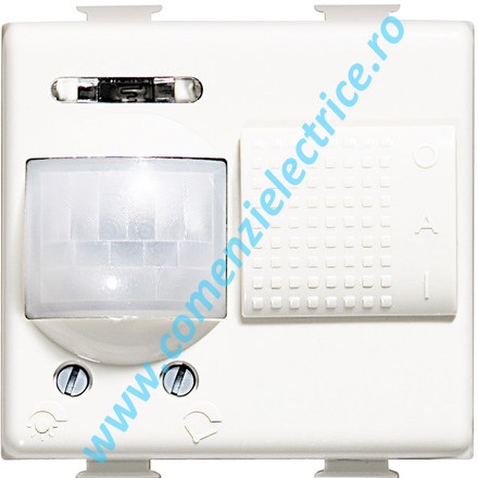 INTRERUPATOR CU SENZOR INFRAROSU BTICINO MATIX, 2 MODULE, ALB