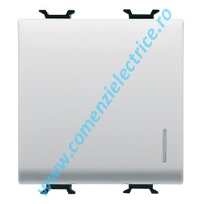 Intrerupator cap scara 16A cu led Gewiss Chorus, 2 Module, Alb