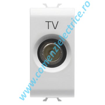 Priza tv fara atenuare directa tata Gewiss Chorus, 1 Modul, Alb
