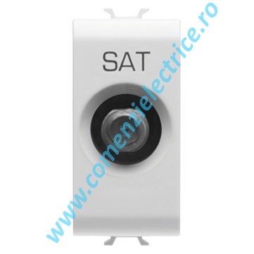 Priza tv satelit fara atenuare, mama, Gewiss Chorus, 1 Modul, Alb 