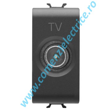 PRIZA TV FARA ATENUARE DIRECTA TATA GEWISS CHORUS, 1 MODUL, NEGRU