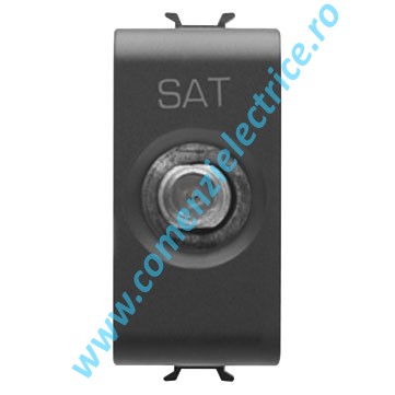 PRIZA TV SATELIT FARA ATENUARE, MAMA, GEWISS CHORUS, 1 MODUL, NEGRU