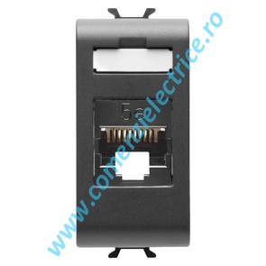 PRIZA DE DATE UTP RJ45 CAT 5E GEWISS CHORUS, 1 MODUL, NEGRU