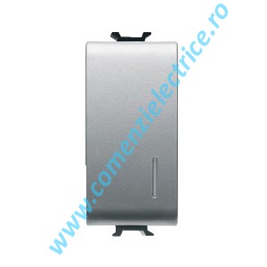 INTRERUPATOR CAP SCARA CU LED 16A GEWISS CHORUS, 1 MODUL, TITAN