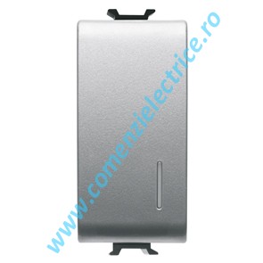 INTRERUPATOR CU REVENIRE CU LED 16A GEWISS CHORUS, 1 MODUL, TITAN
