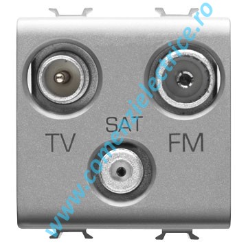 PRIZA TV-FM-SAT GEWISS CHORUS, 2 MODULE, TITAN