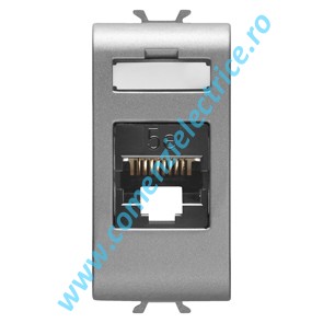 PRIZA DE DATE UTP RJ45 CAT 5E GEWISS CHORUS, 1 MODUL, TITAN