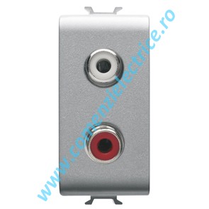 PRIZA (AUDIO - VIDEO) RCA GEWISS CHORUS, 1 MODUL, TITAN