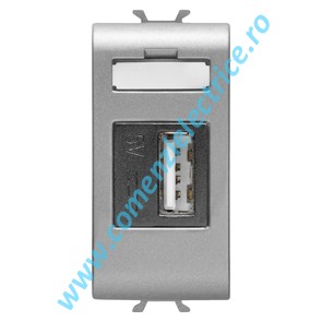 SURSA ALIMENTARE (ALIMENTATOR) USB GEWISS CHORUS, 1 MODUL, TITAN