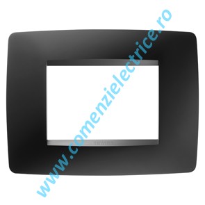 PLACA (RAMA) ORNAMENT GEWISS CHORUS ONE, 6 MODULE, NEGRU SATINAT