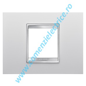 PLACA (RAMA) ORNAMENT GEWISS CHORUS LUX, 2 MODULE, ALB