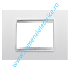 PLACA (RAMA) ORNAMENT GEWISS CHORUS LUX, 3 MODULE, ALB