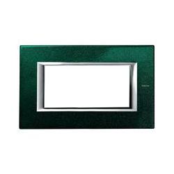 Placa ornament 4 module Green Sevres Bticino Axolute
