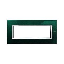 Placa ornament 6 module Green Sevres Bticino Axolute