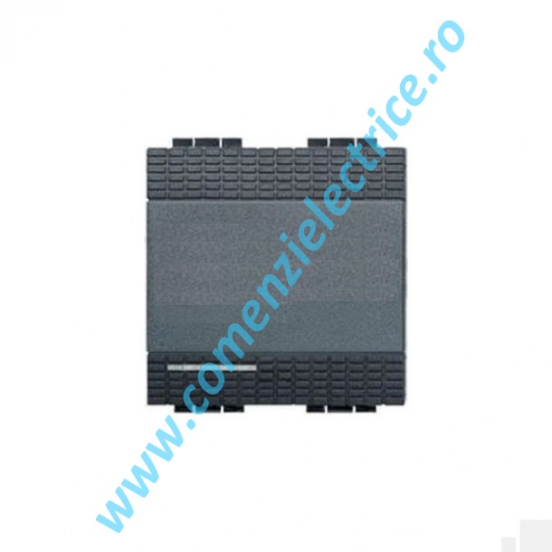 INTRERUPATOR CAP CRUCE 16AX 2 MODULE BORNE CU SURUBURI BASCULANT ANTRACIT LIVING LIGHT BTICINO