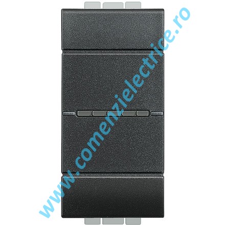 INTRERUPATOR AXIAL 16AX 1 MODUL BORNE AUTOMATE ANTRACIT LIVING LIGHT BTICINO