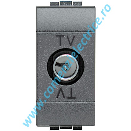 PRIZA TV DE TRECERE 1 MODUL ANTRACIT LIVING LIGHT BTICINO