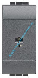 CONECTOR TIP DIN CU 2 POLI PENTRU HI-FI JACK 1 MODUL ANTRACIT LIVING LIGHT BTICINO