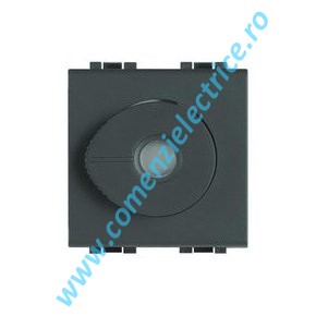 VARIATOR ROTATIV CU SARCINA REZISTIVA/INDUCTIVA 60 - 500W 2 MODULE ANTRACIT LIVING LIGHT BTICINO