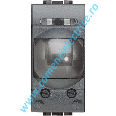 COMUTATOR CU DETECTOR PASIV DE MISCARE IN INFRAROSU 1 MODUL ANTRACIT LIVING LIGHT BTICINO