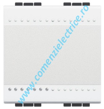 INTRERUPATOR CAP SCARA 16AX 2 MODULE BORNE CU SURUBURI BASCULANT ALB LIVING LIGHT BTICINO