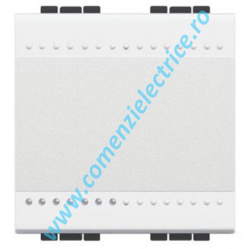 INTRERUPATOR CAP CRUCE 16AX 2 MODULE BORNE CU SURUBURI BASCULANT ALB LIVING LIGHT BTICINO