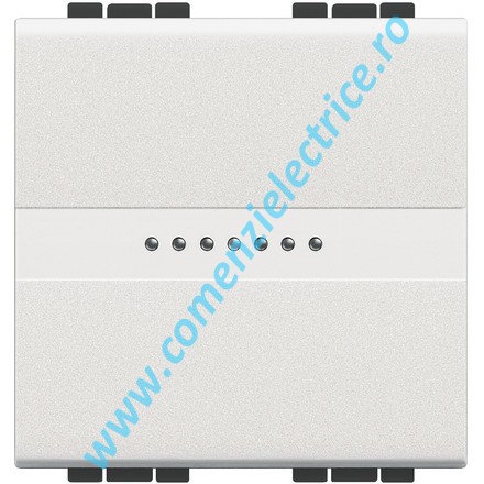 INTRERUPATOR AXIAL 16AX 2 MODULE BORNE AUTOMATE ALB LIVING LIGHT BTICINO
