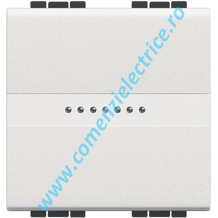 INTRERUPATOR AXIAL CRUCE 16AX 2 MODULE BORNE AUTOMATE ALB LIVING LIGHT BTICINO