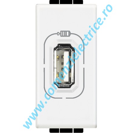 INCARCATOR USB 5V 1 MODUL ALB LIVING LIGHT BTICINO