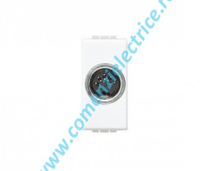 CONECTOR STANDARD TIP DIN CU 5 POLI PENTRU HI-FI 1 MODUL ALB LIVING LIGHT BTICINO