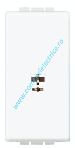 CONECTOR TIP DIN CU 2 POLI PENTRU HI-FI JACK 1 MODUL ALB LIVING LIGHT BTICINO