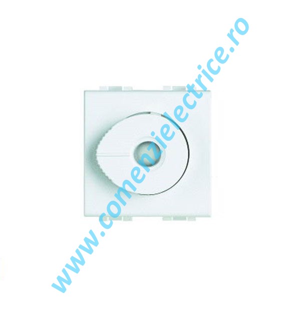 VARIATOR ROTATIV CU SARCINA REZISTIVA/INDUCTIVA 60 - 500W 2 MODULE ALB LIVING LIGHT BTICINO