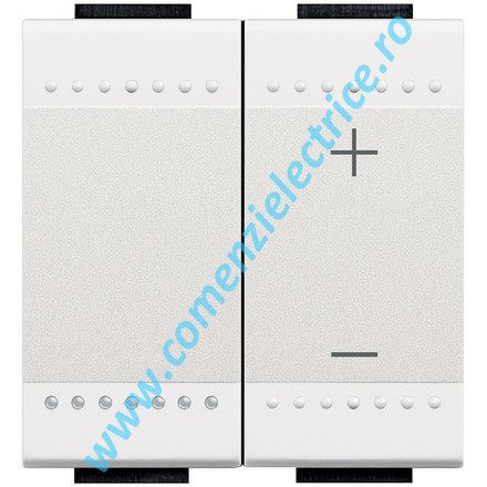 VARIATOR CU COMANDA TACTILA 200/400W 2 MODULE ALB LIVING LIGHT BTICINO