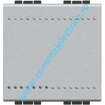 INTRERUPATOR CAP CRUCE 16AX 2 MODULE BORNE CU SURUBURI BASCULANT ALUMINIU LIVING LIGHT BTICINO