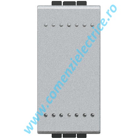 INTRERUPATOR CAP SCARA 16AX 1 MODUL BORNE AUTOMATE BASCULANT ALUMINIU LIVING LIGHT BTICINO