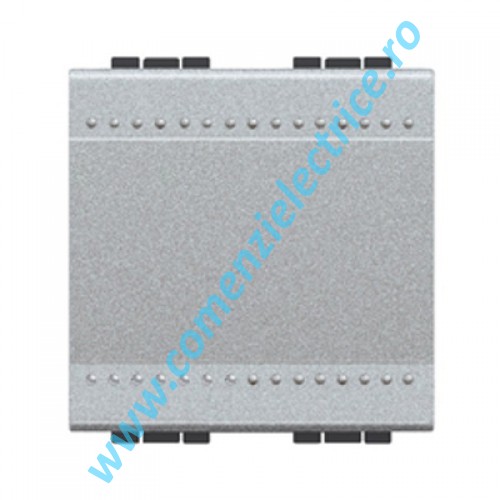 INTRERUPATOR CAP SCARA 16AX 2 MODULE BORNE AUTOMATE BASCULANT ALUMINIU LIVING LIGHT BTICINO