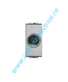 CONECTOR STANDARD TIP DIN CU 5 POLI PENTRU HI-FI 1 MODUL ALUMINIU LIVING LIGHT BTICINO