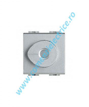 VARIATOR ROTATIV CU SARCINA REZISTIVA/INDUCTIVA 60 - 500W 2 MODULE ALUMINIU LIVING LIGHT BTICINO