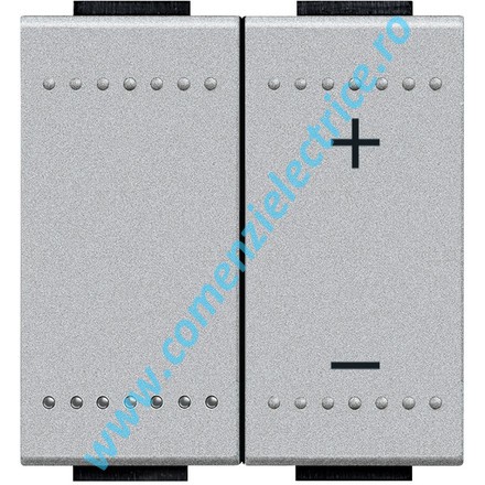 VARIATOR CU COMANDA TACTILA 200/400W 2 MODULE ALUMINIU LIVING LIGHT BTICINO