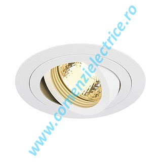 Plafoniera NEW TRIA GU10 downlight rotund aluminiu satinat