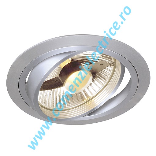 Plafoniera NEW TRIA ES111 downlight rotund aluminiu satinat