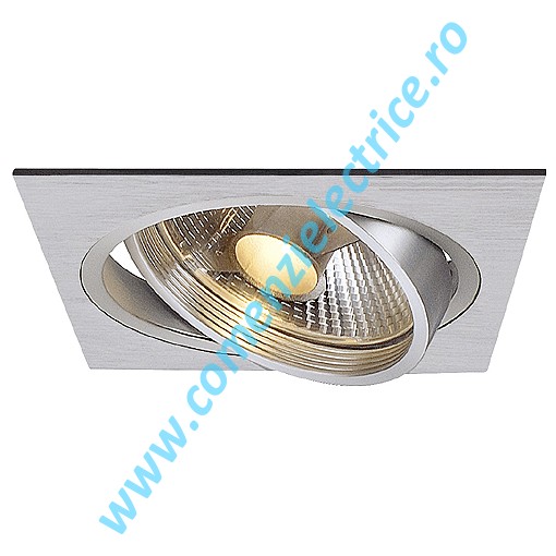 Plafoniera NEW TRIA I ES111 downlight patrat aluminiu satinat