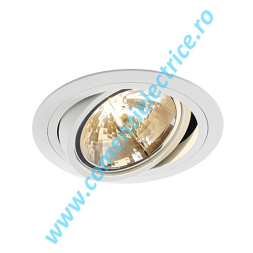 Plafoniera NEW TRIA QRB downlight rotund mat alb