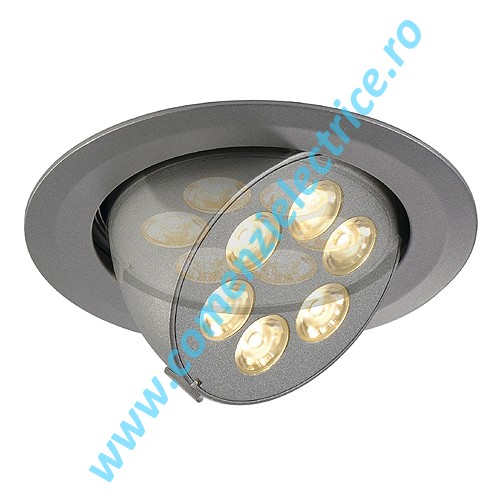 LED TRITON GIMBLE LED 6x1W argintiu LED cald-alb