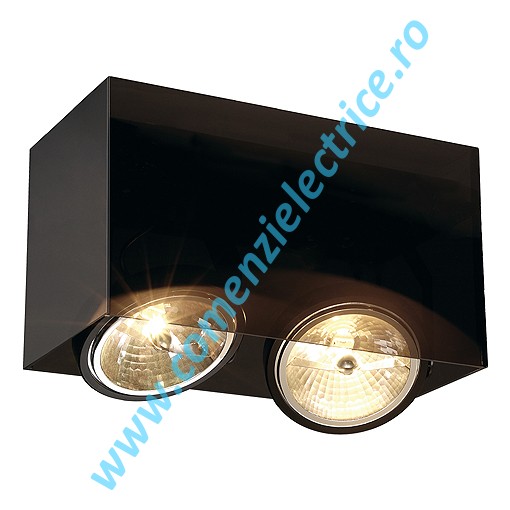 Plafoniera ACRYLIC BOX 2pce QRB111 negru/translucent