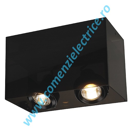 plafoniera ACRYLIC BOX 2pce GU10 negru/translucent