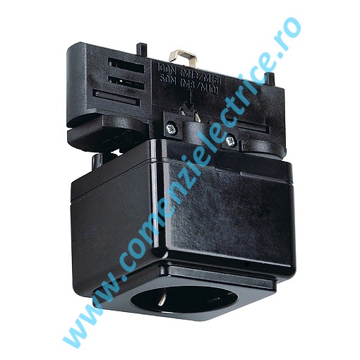 EUTRAC power soclu adaptor negru
